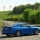 The Mustang on an unfinished highway